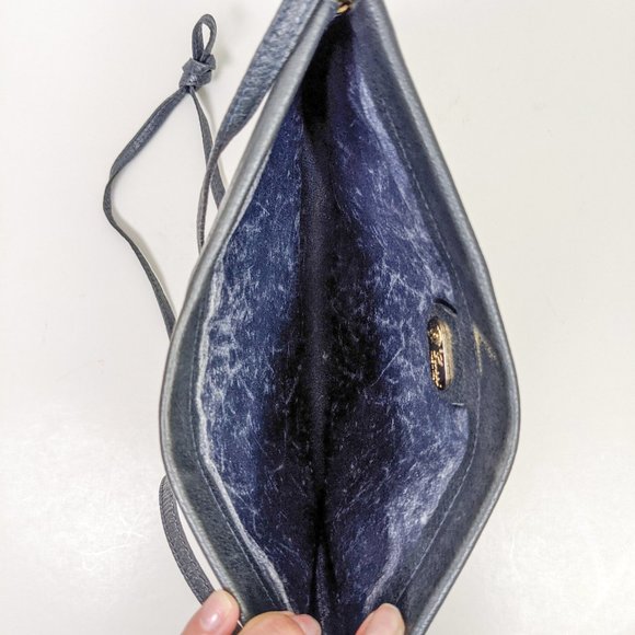 Vintage Gucci Logo Crossbody Bag Blue Small - Picture 7 of 16